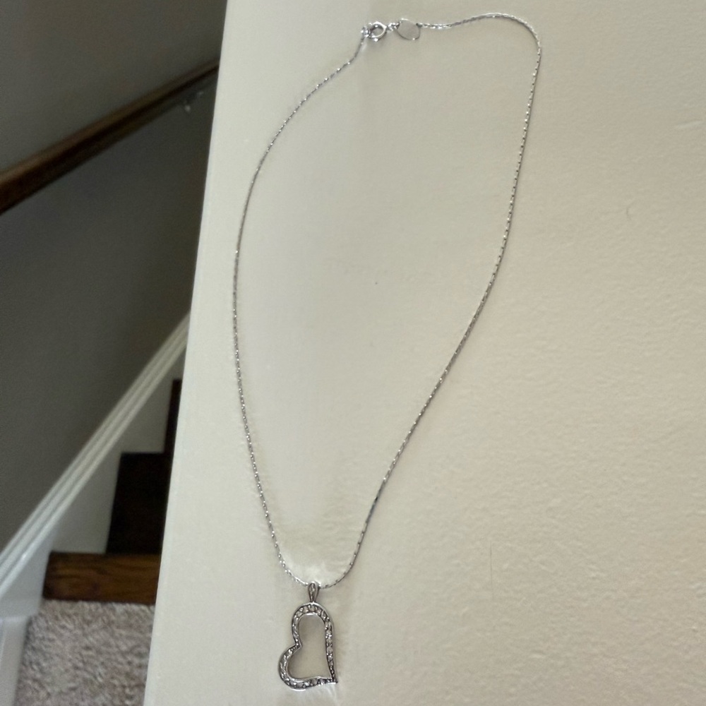Silver Heart Pendant Necklace